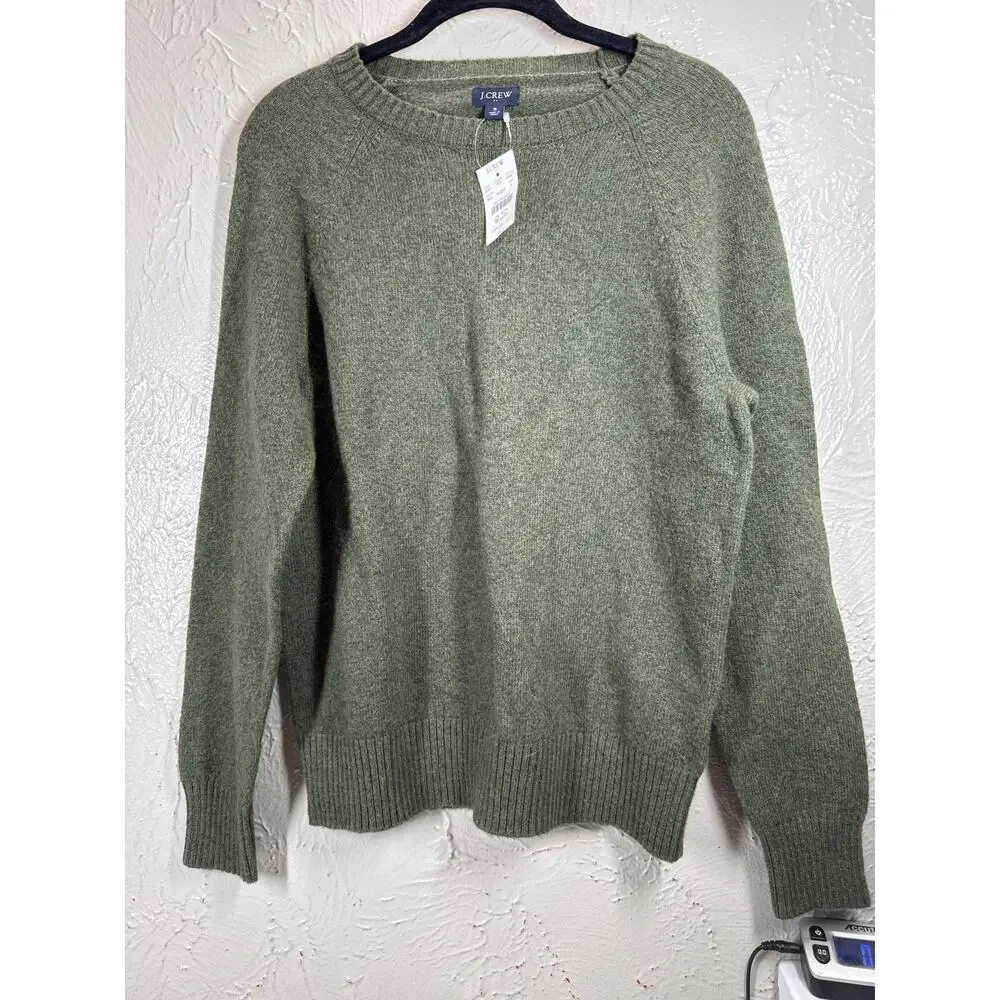 J.Crew Marled Olive Green Lambswool Blend Sweater Men's Size‎ Small NWT